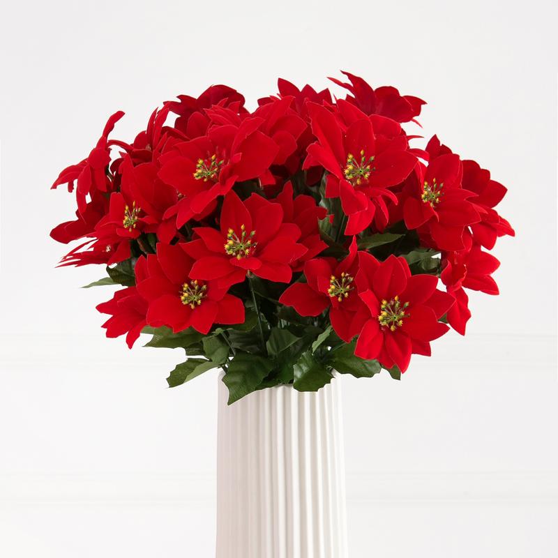 How to Style Artificial Poinsettias in a Vase or Centerpiece