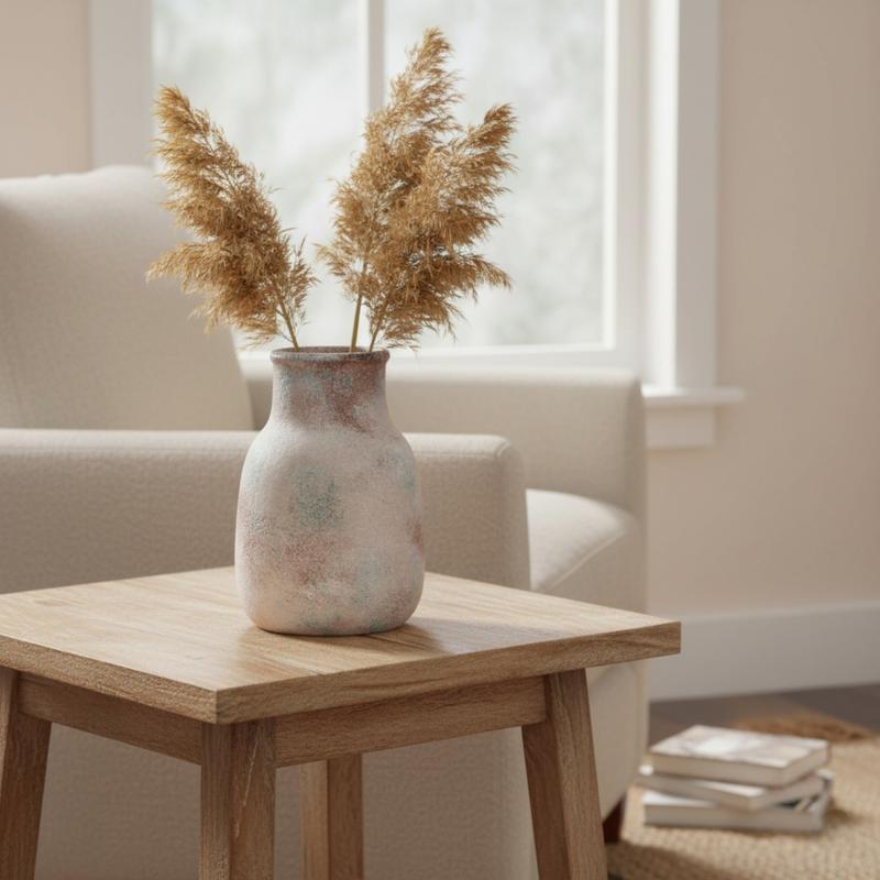 Terracotta Ceramic Vase – 8.5"