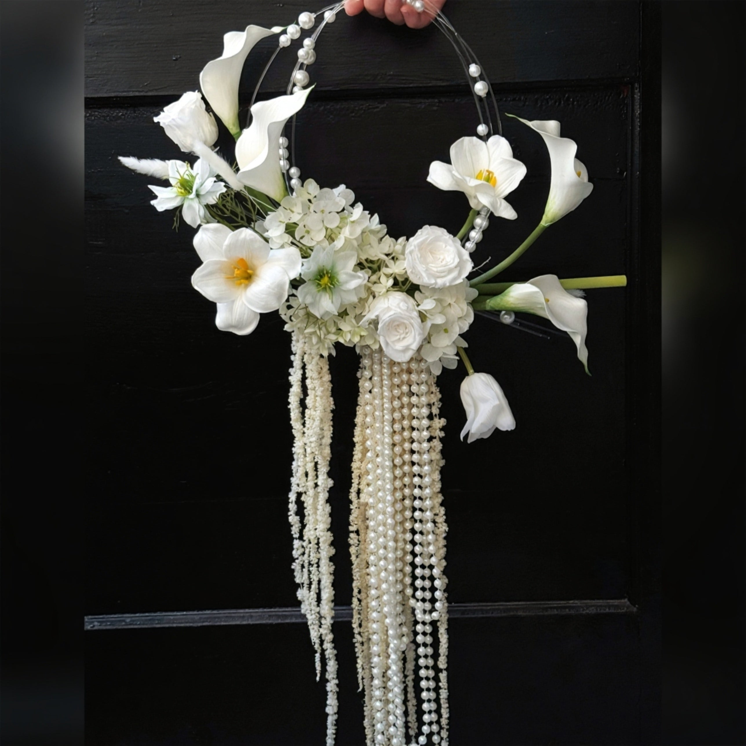 Korean High-End White Pearl Bridal Handheld Bouquet