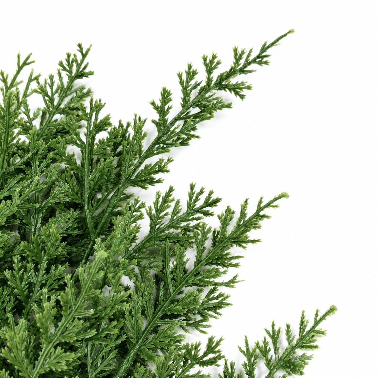 Silvanest 22" Artificial Cedar Pick with Red Berries – Realistic Faux Christmas Greenery Stem for Tree, Wreath, Garland & Holiday Floral Arrangements