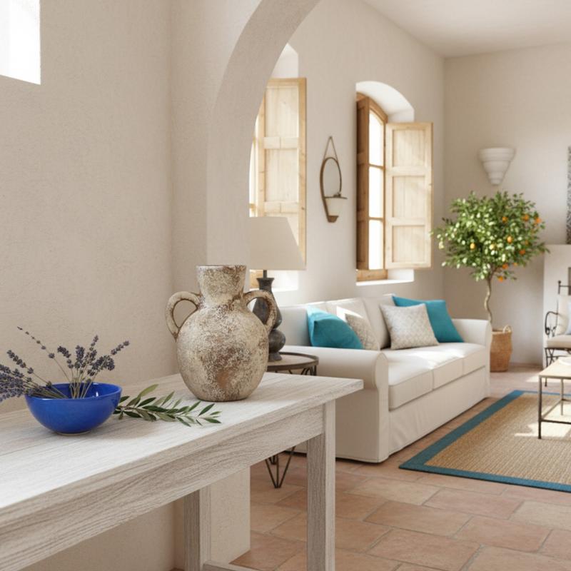 Double-Handle Ceramic Vase – 7.5"