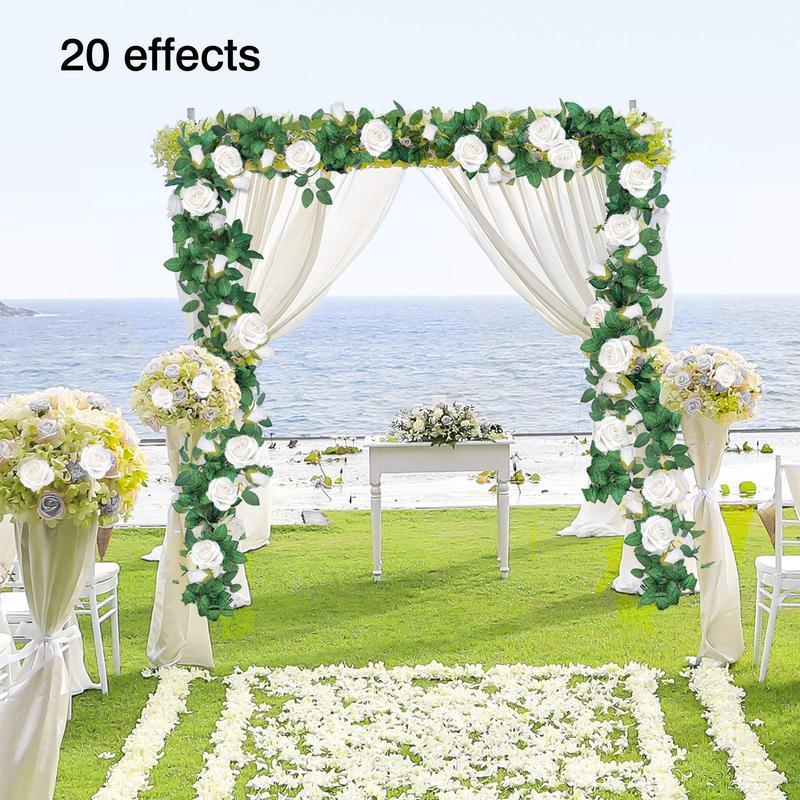 White Rose Garland – 6.5 ft