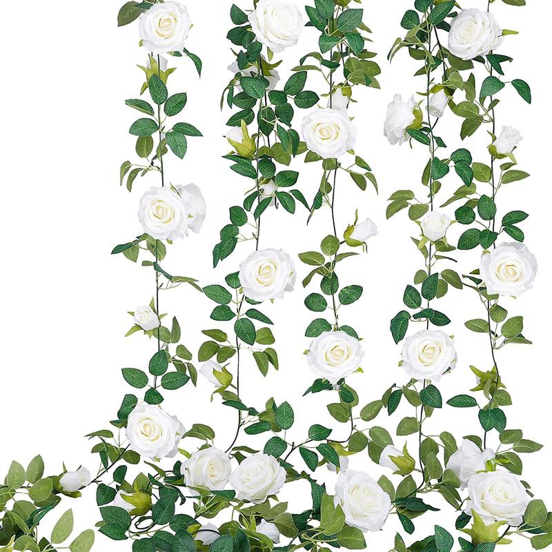 White Rose Garland – 6.5 ft