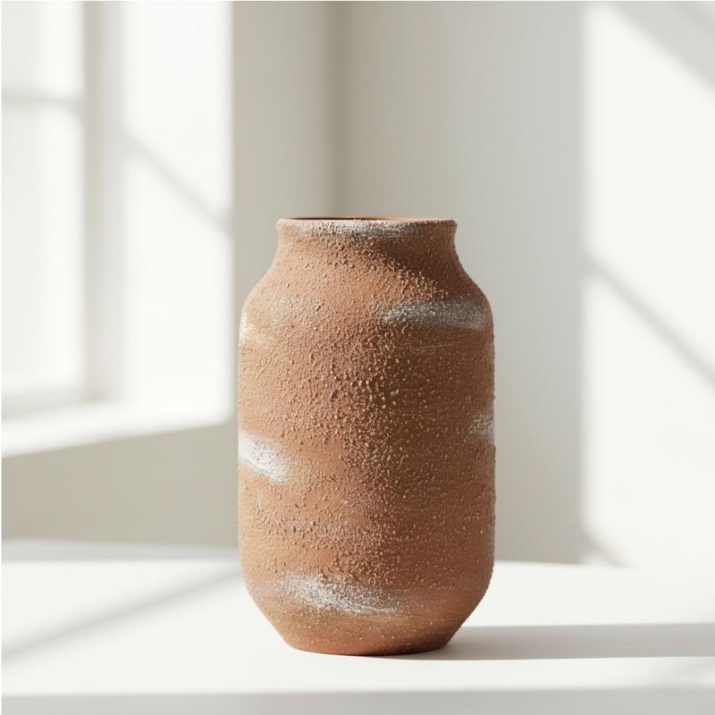 Terracotta Ceramic Vase – 9.5"