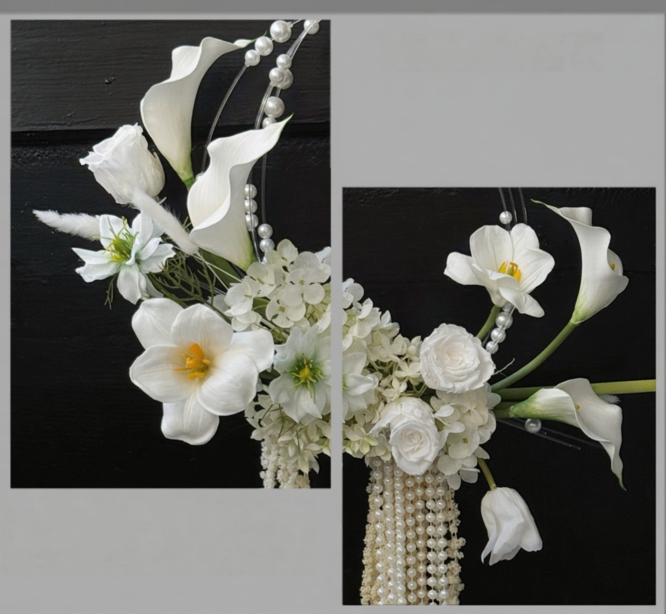 Korean High-End White Pearl Bridal Handheld Bouquet