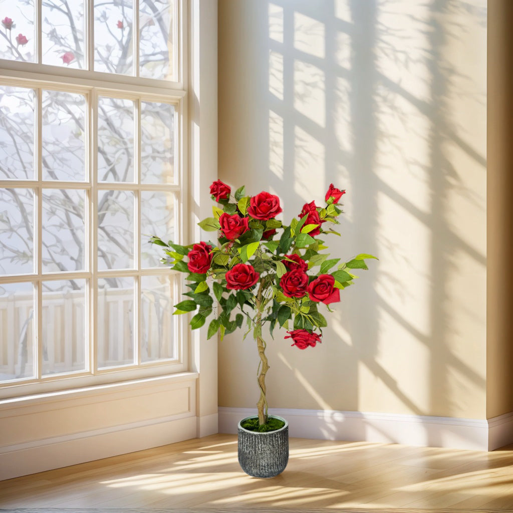 Artificial Red Rose Arrangement – 41"