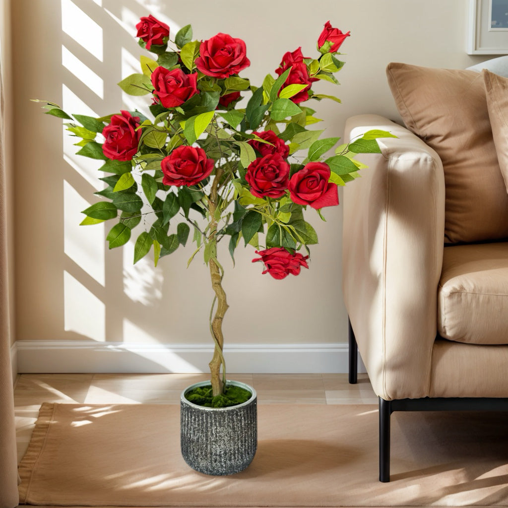 Artificial Red Rose Arrangement – 41"