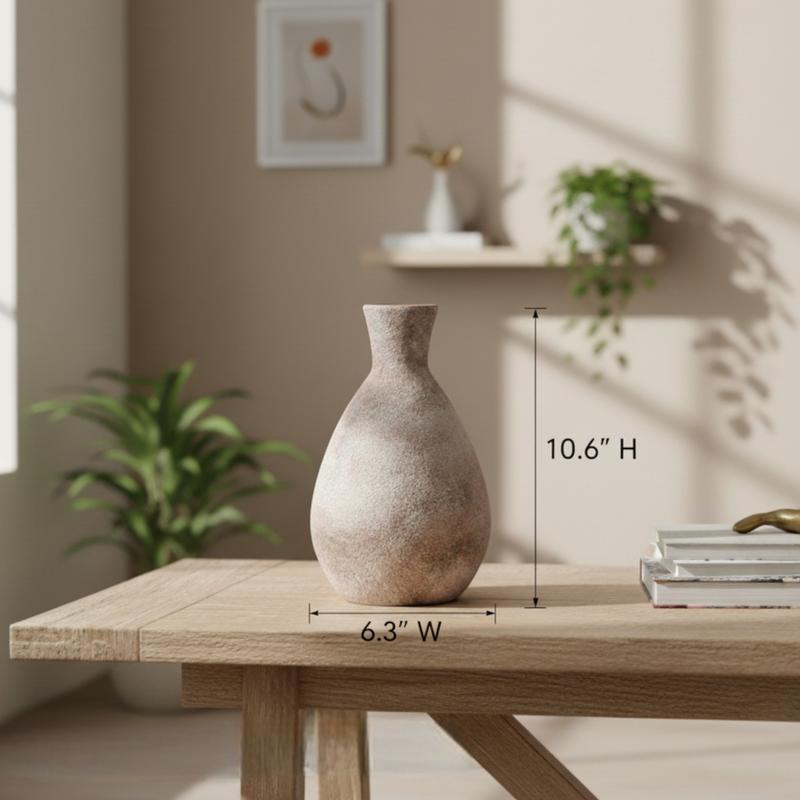 Weathered Terracotta Vase – 10.6"