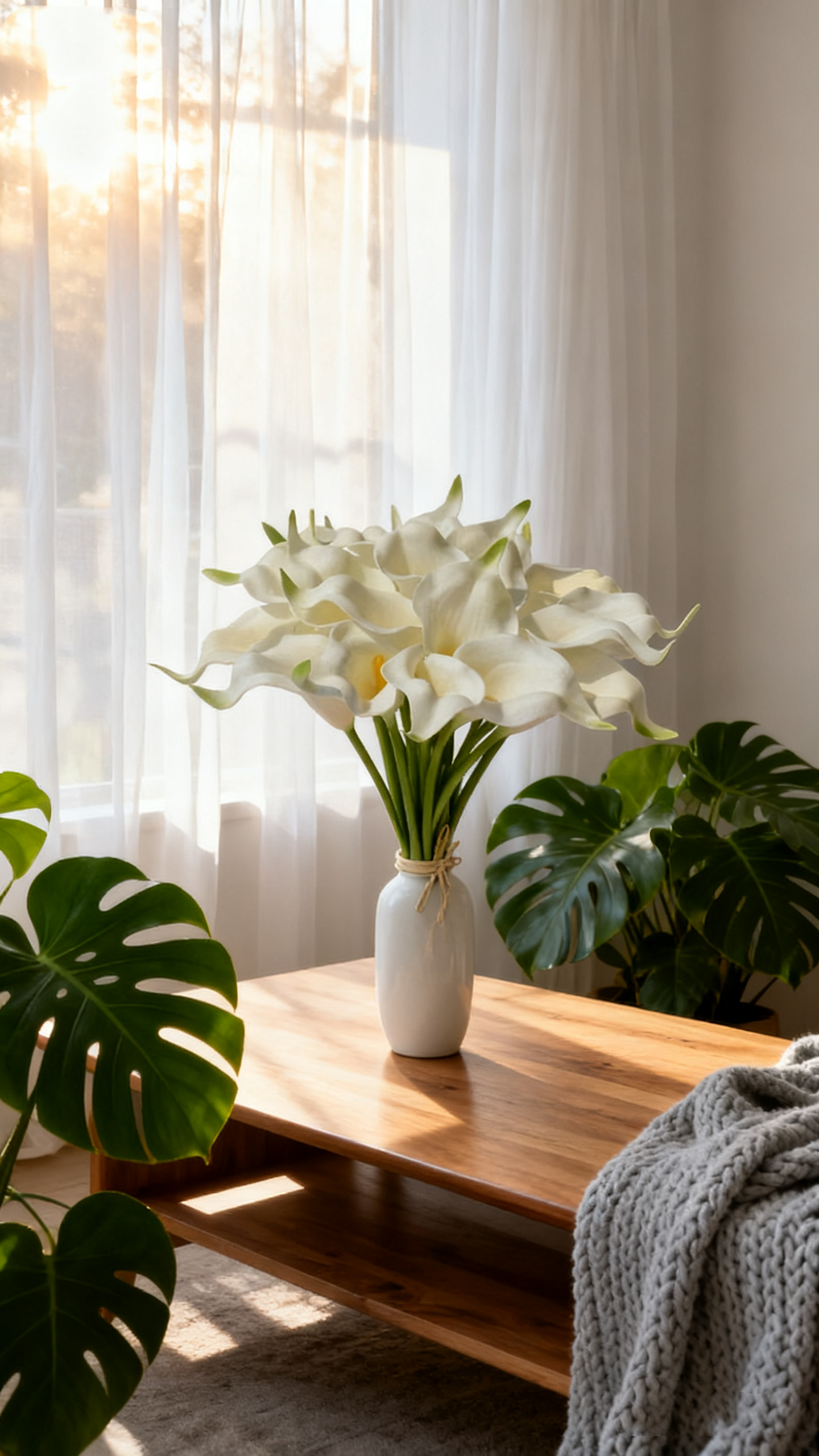 White Calla Lily Stem – 13.5"