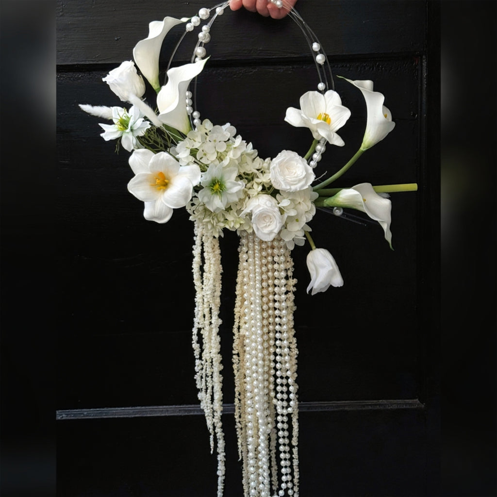 Korean High-End White Pearl Bridal Handheld Bouquet