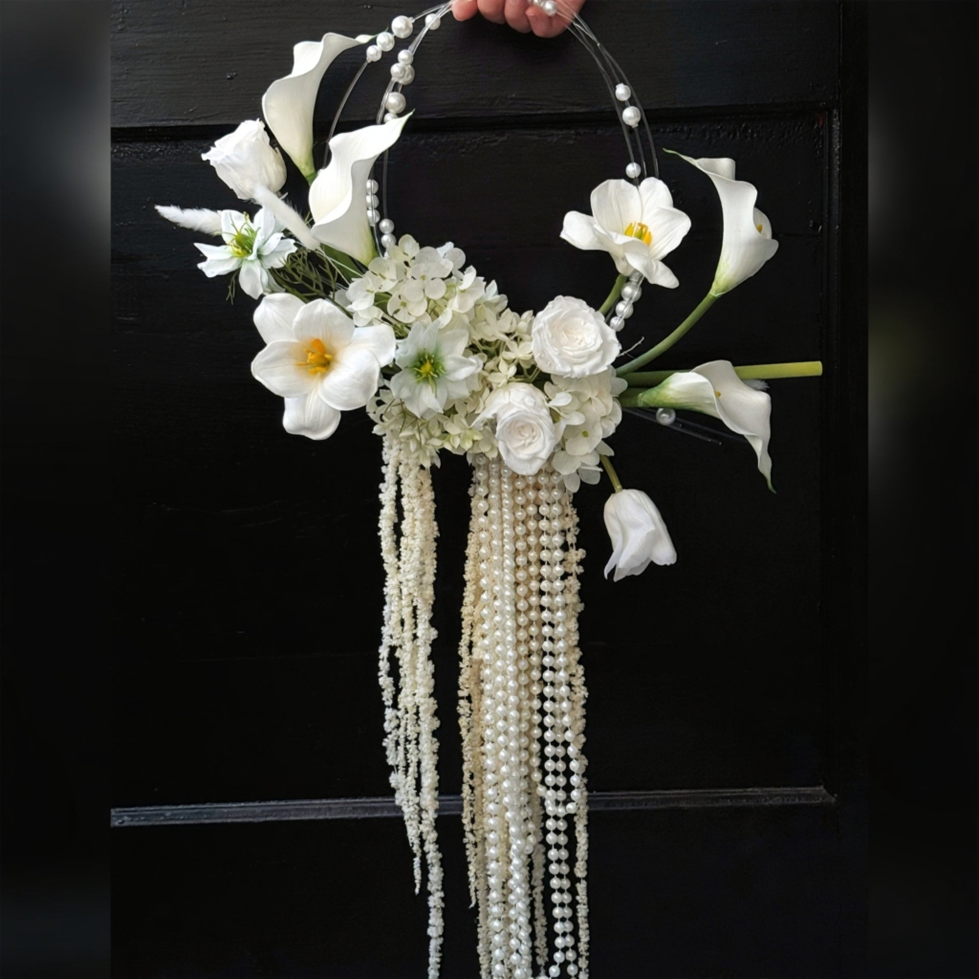 Korean High-End White Pearl Bridal Handheld Bouquet