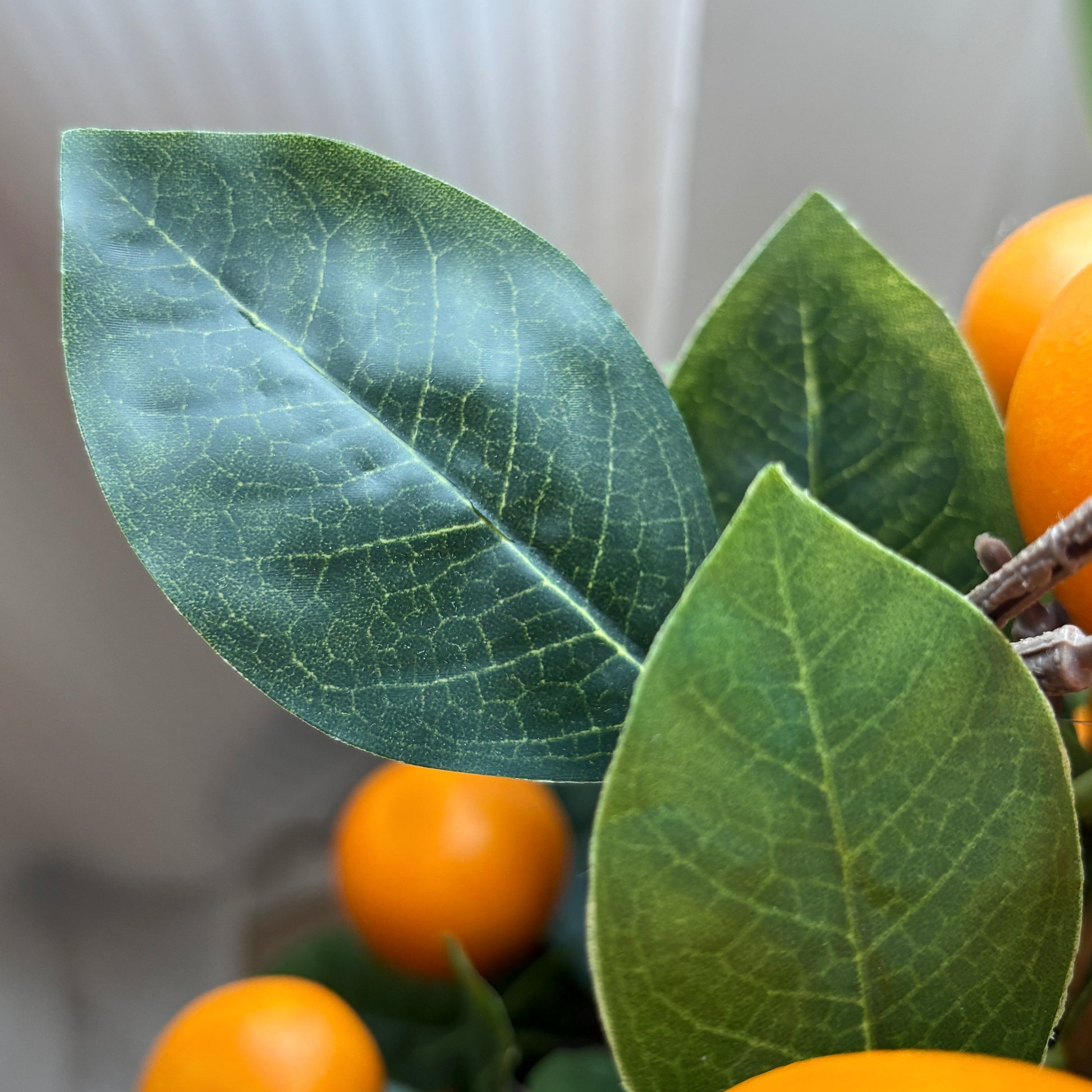 artificial  Orange Tree 36in (3ft) in White Plastic Pot