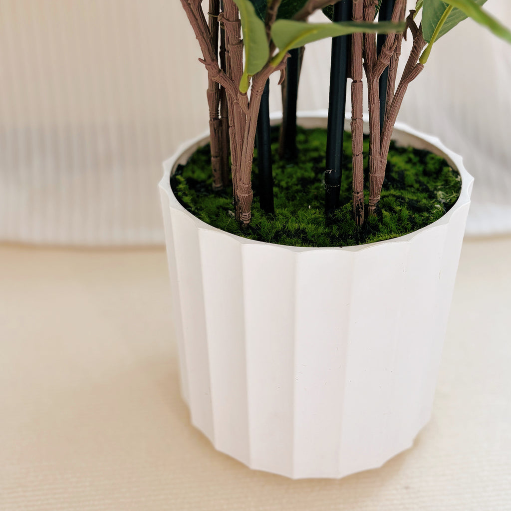 artificial  Orange Tree 36in (3ft) in White Plastic Pot