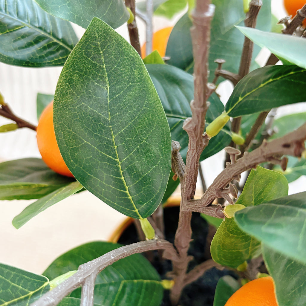 Artificial Orange Tree in Silver Pot