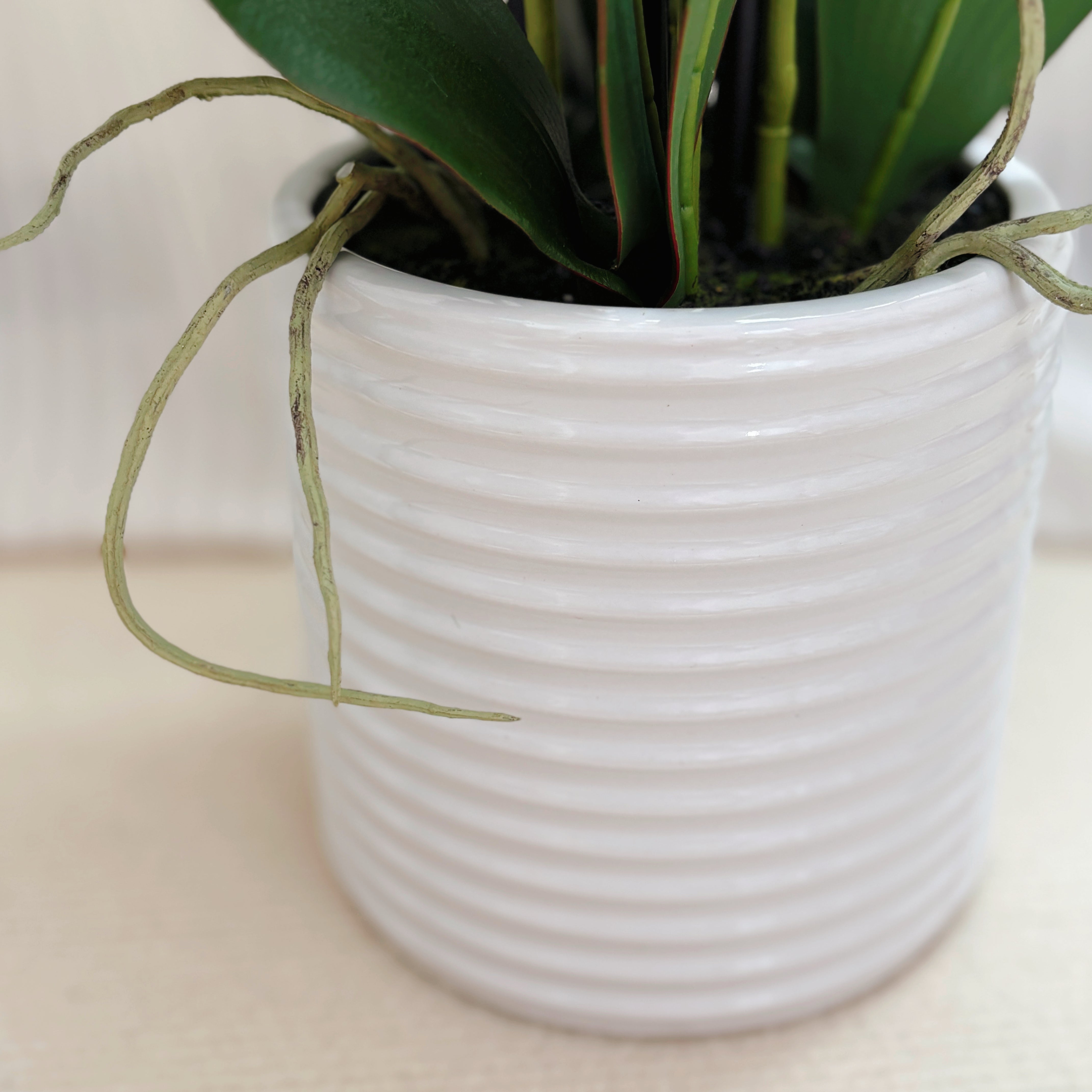 Artificial White Orchid Plant – 26"
