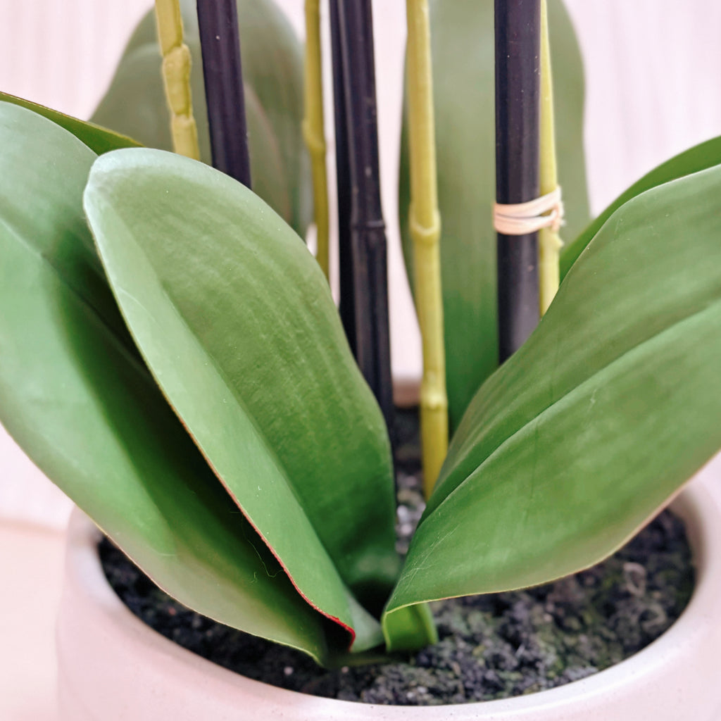 28-Inch Artificial Purple Orchid in Ceramic Pot