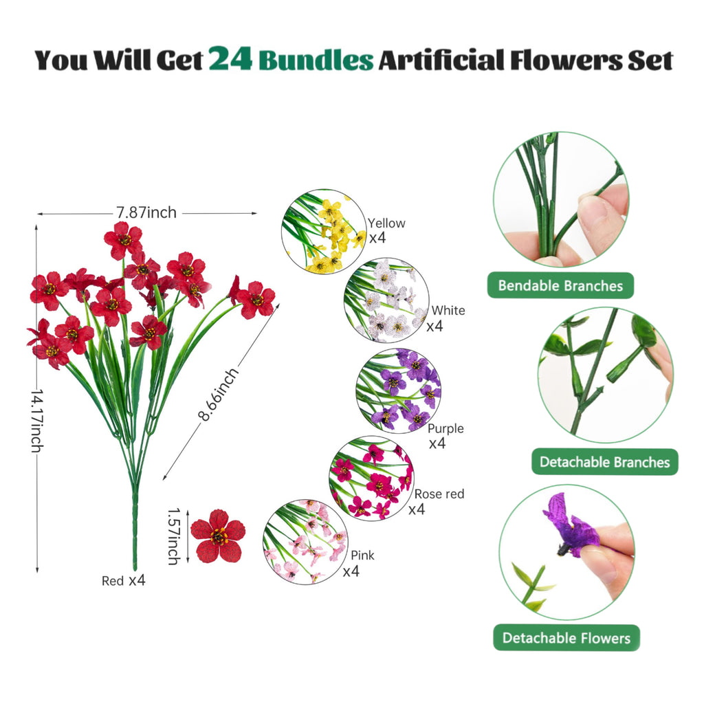 Artificial Flowers (24Bundles)