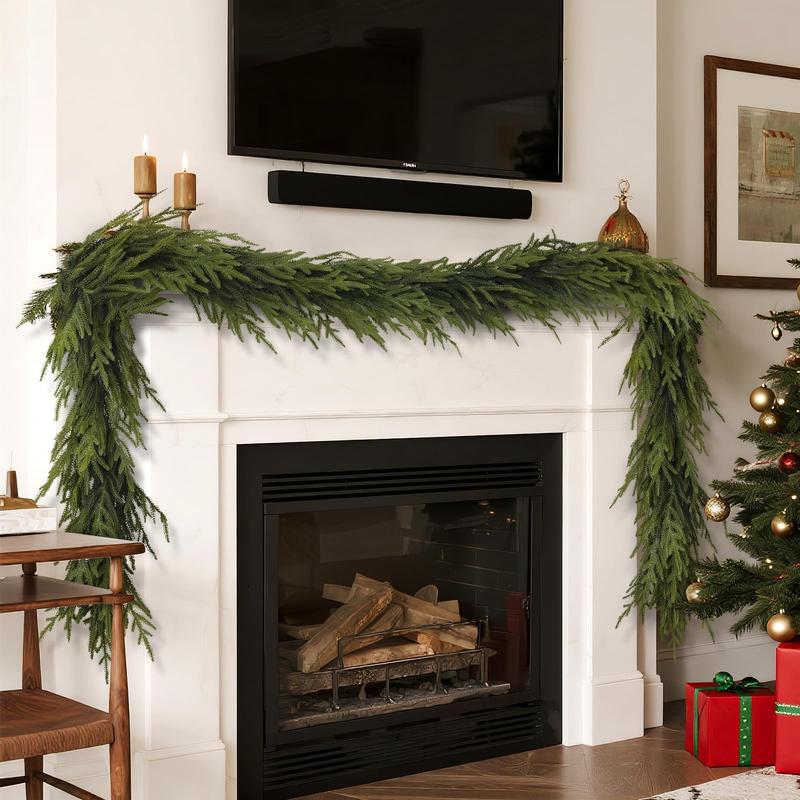 Silvanest（72 in/108 in） Artificial Cedar Garland– Realistic Christmas Holiday Decoration for Christmas Home