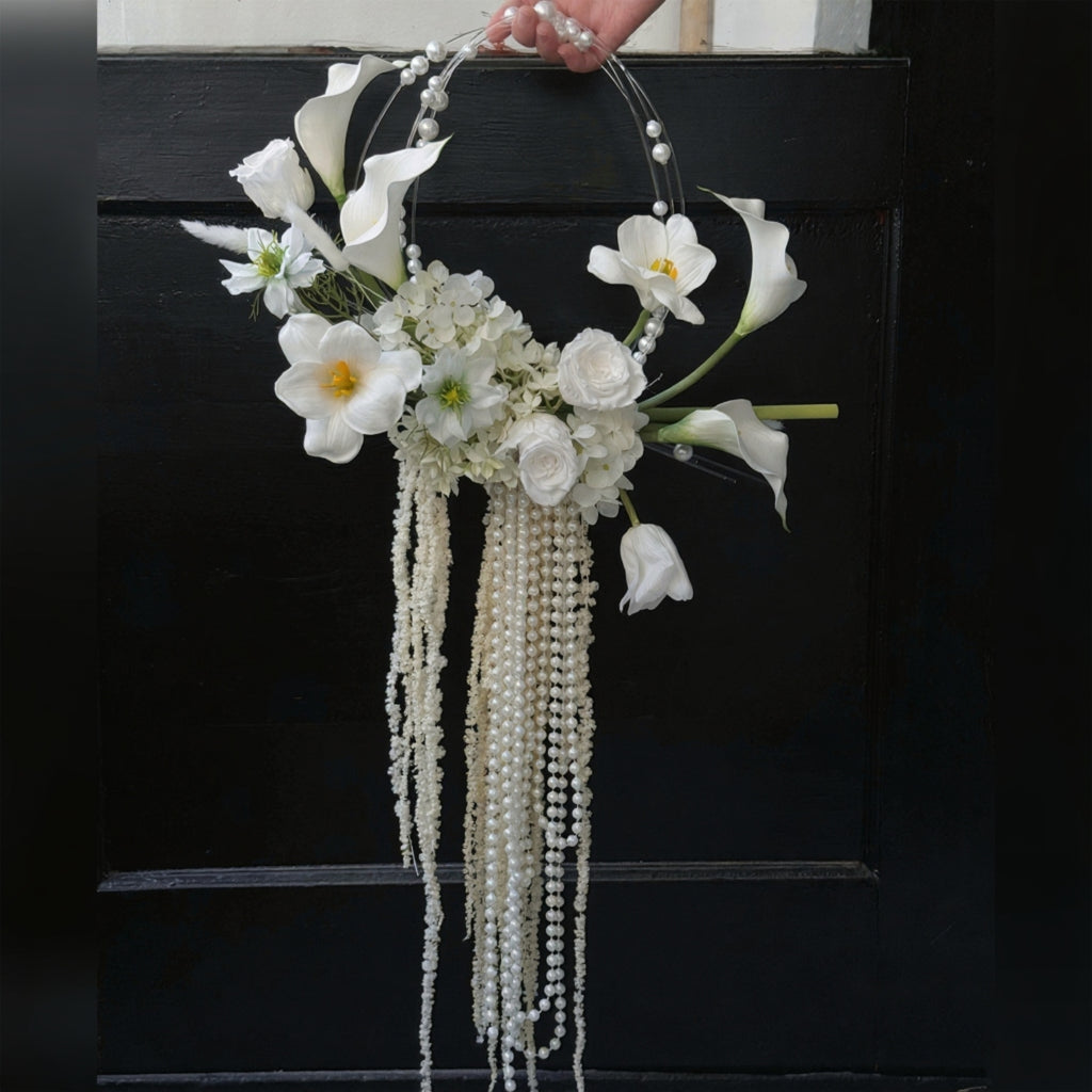 Korean High-End White Pearl Bridal Handheld Bouquet