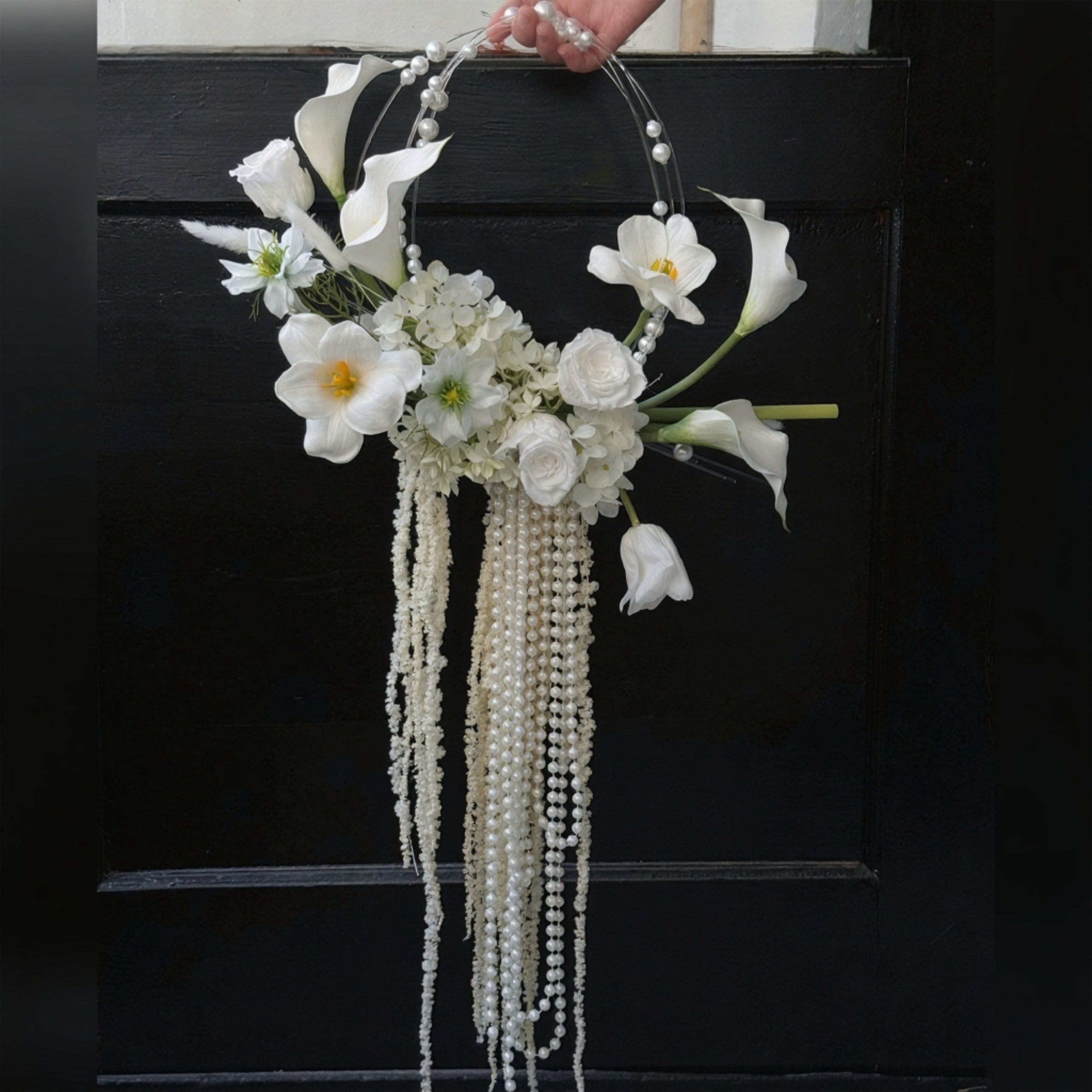 Korean High-End White Pearl Bridal Handheld Bouquet