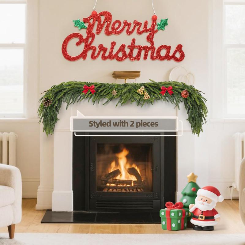 Silvanest（72 in/108 in） Artificial Cedar Garland– Realistic Christmas Holiday Decoration for Christmas Home