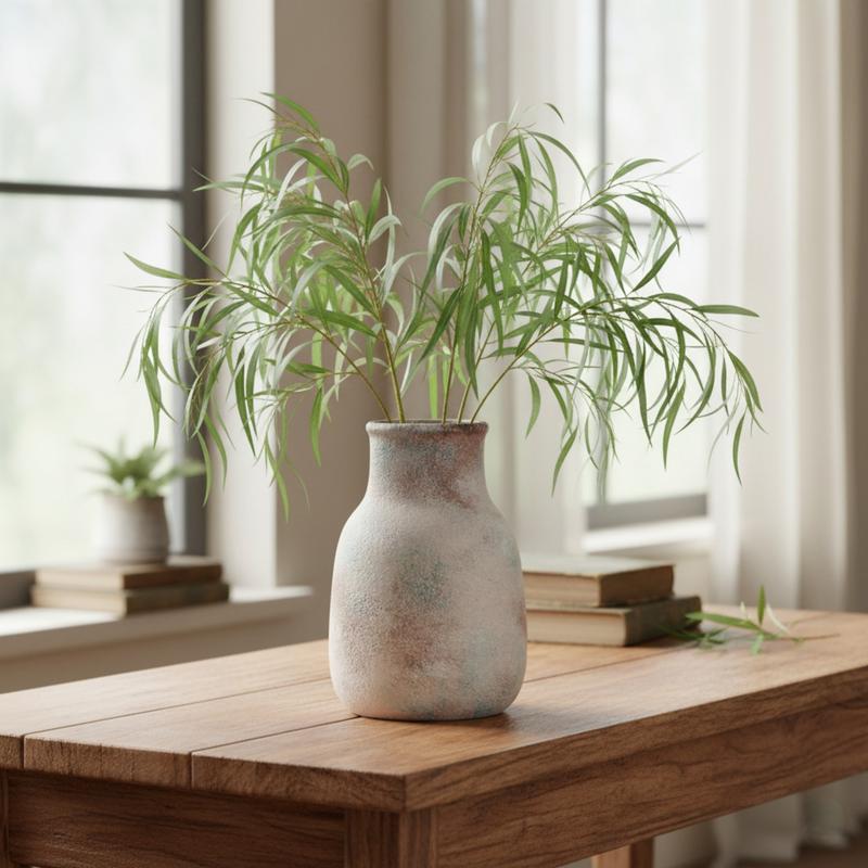 Terracotta Ceramic Vase – 8.5"