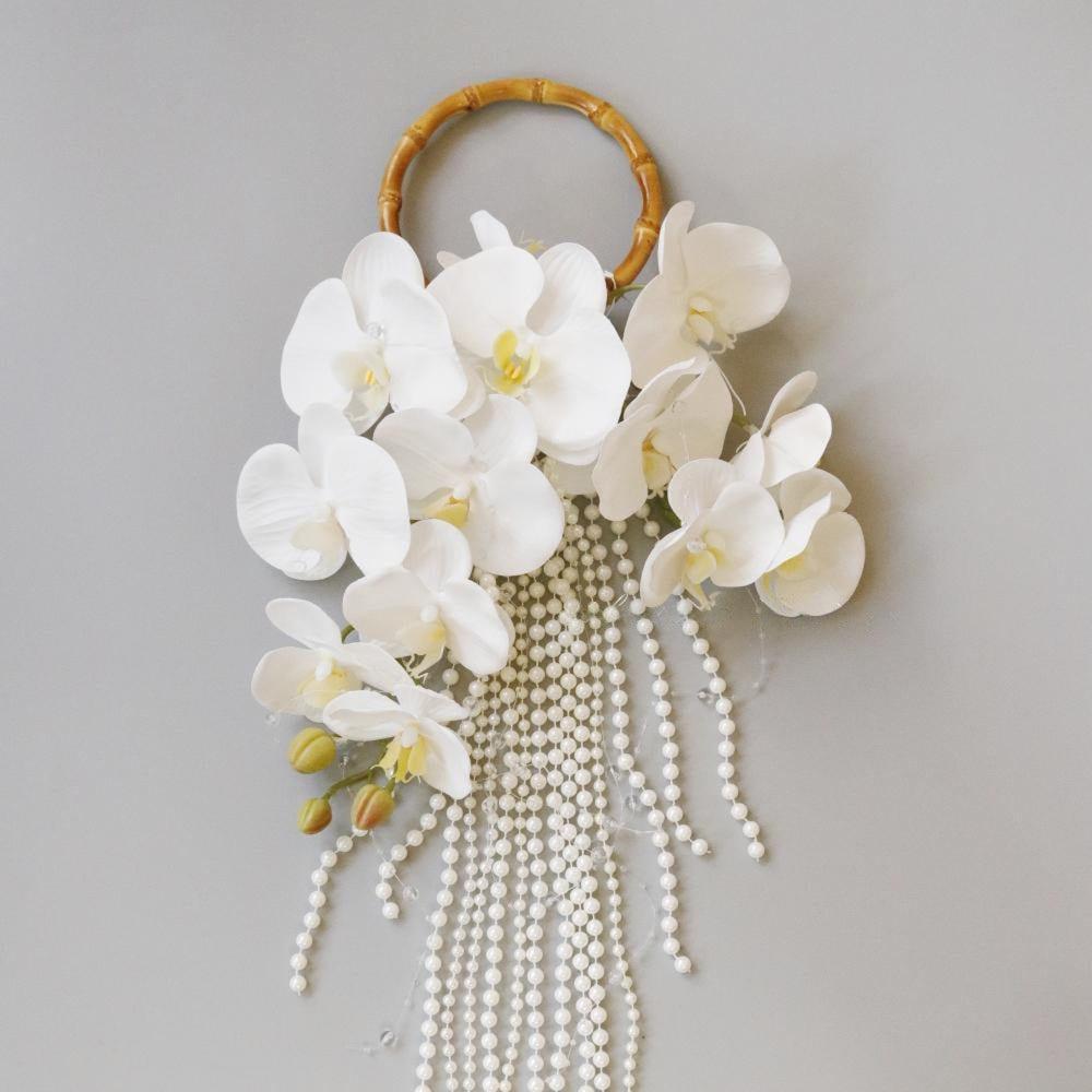 White Phalaenopsis Bridal Handheld Bouquet