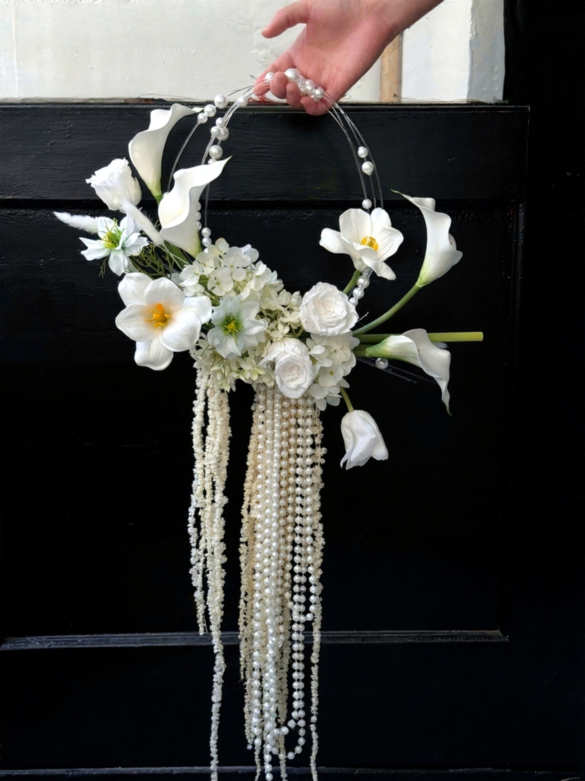 Korean High-End White Pearl Bridal Handheld Bouquet