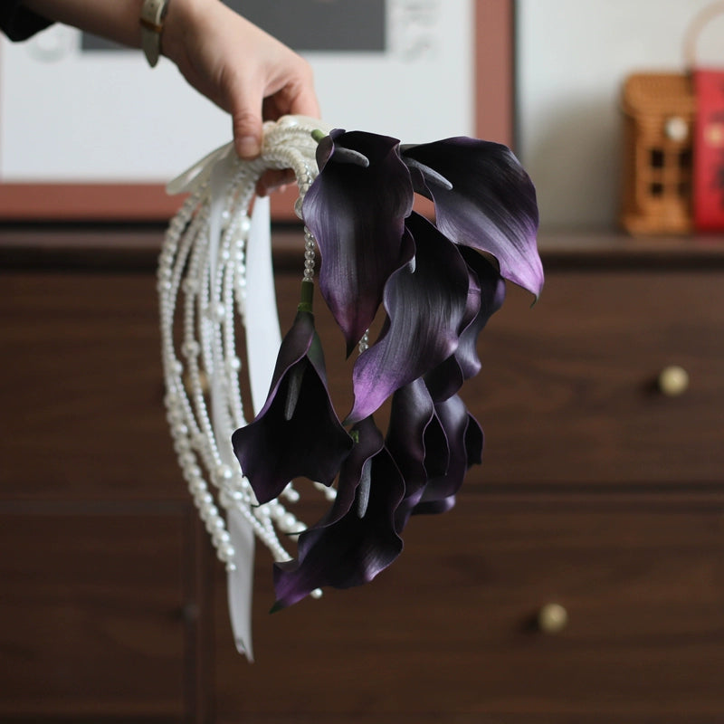 White Calla Lily Pearl Bouquet