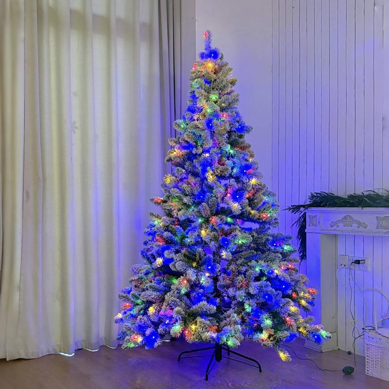 Silvanest Pre-Lit Artificial Christmas Tree with LED Warm White & Multi-Color Lights