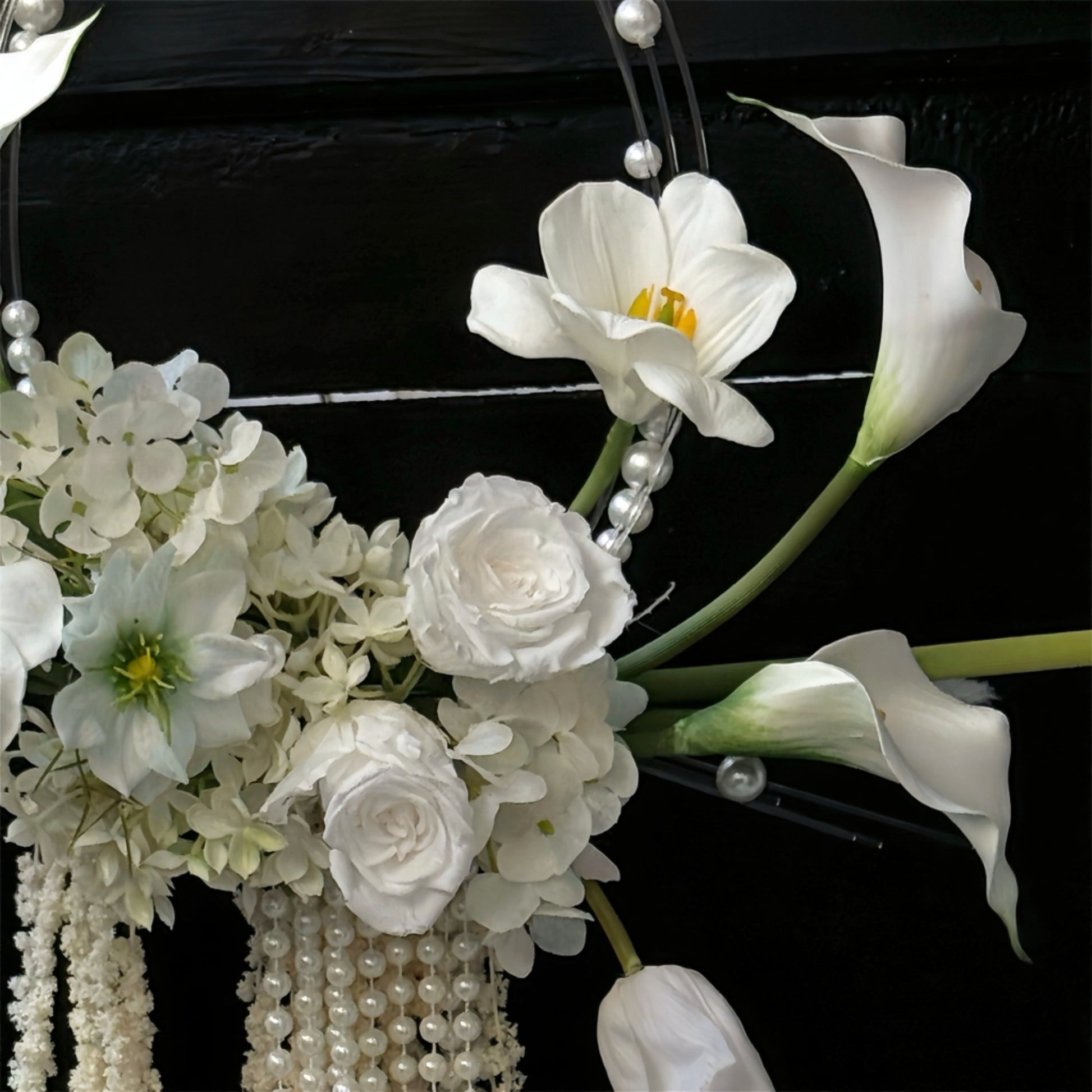 Korean High-End White Pearl Bridal Handheld Bouquet