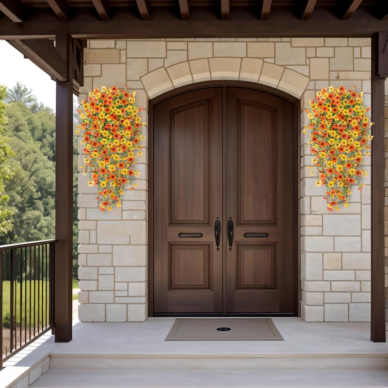 Silvanest Fall Artificial Hanging Flowers for Outdoors UV Resistant