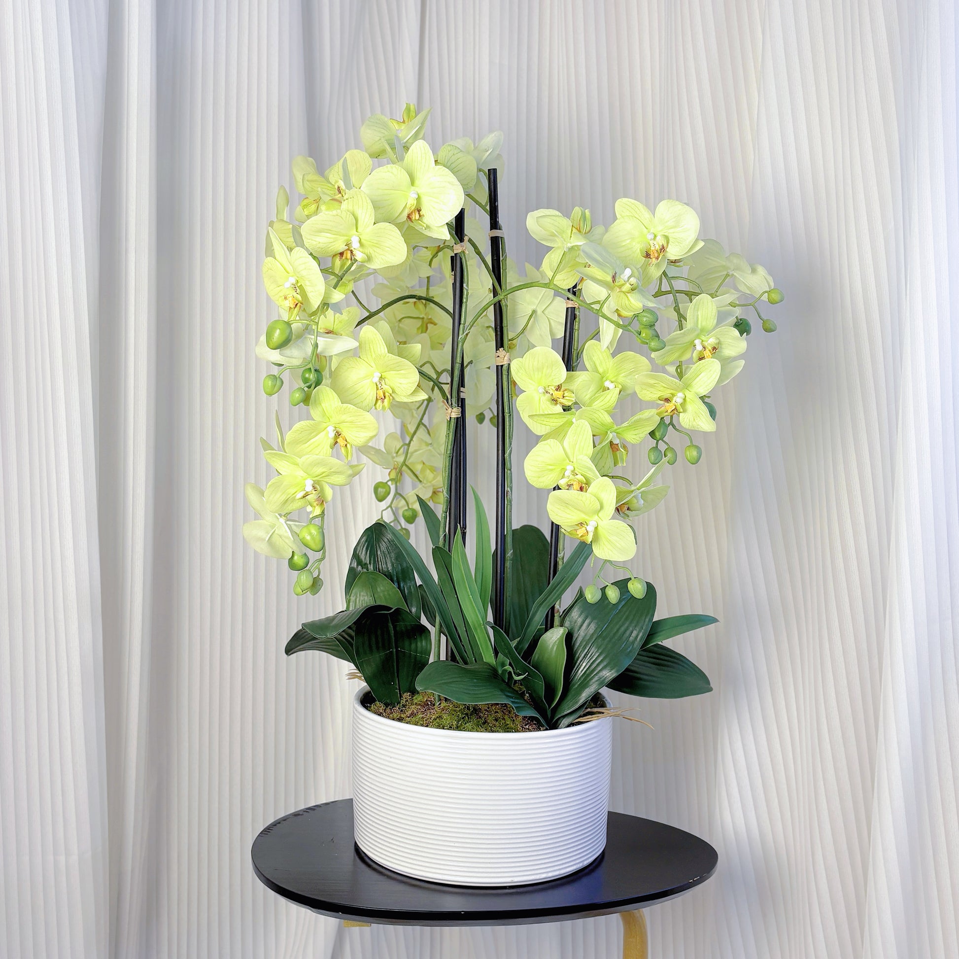 29-Inch Artificial Green Orchid Plant