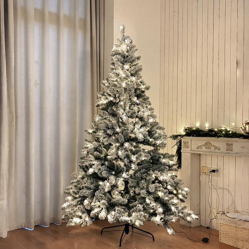 Silvanest Pre-Lit Artificial Christmas Tree with LED Warm White & Multi-Color Lights